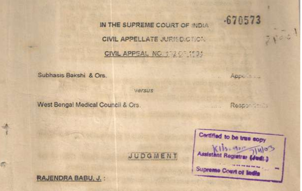 Subhasis Bakshi Case